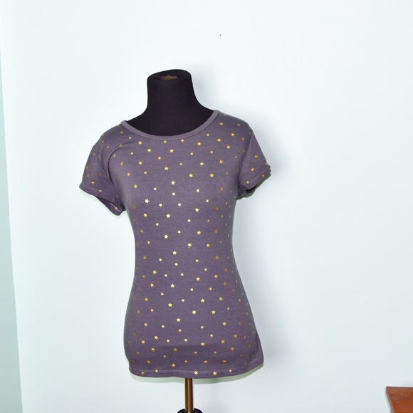 Tops - Massini Gold and Grey Print Blouse
